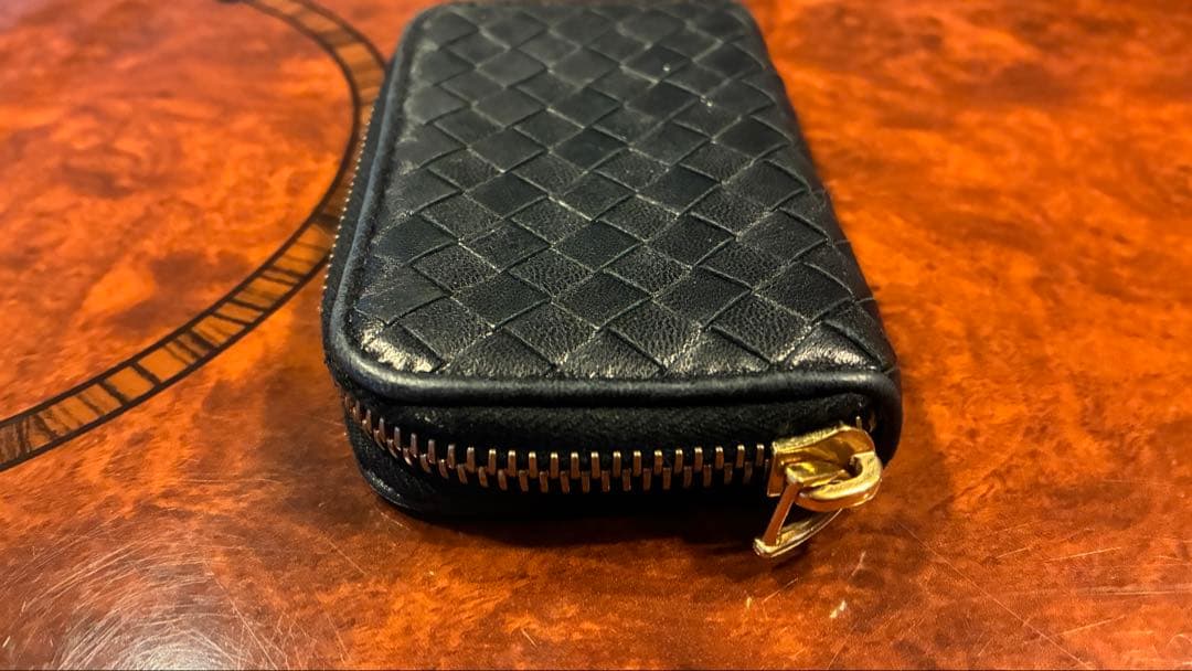 BOTTEGA VENETA ブラックレザーケース・小銭入れ