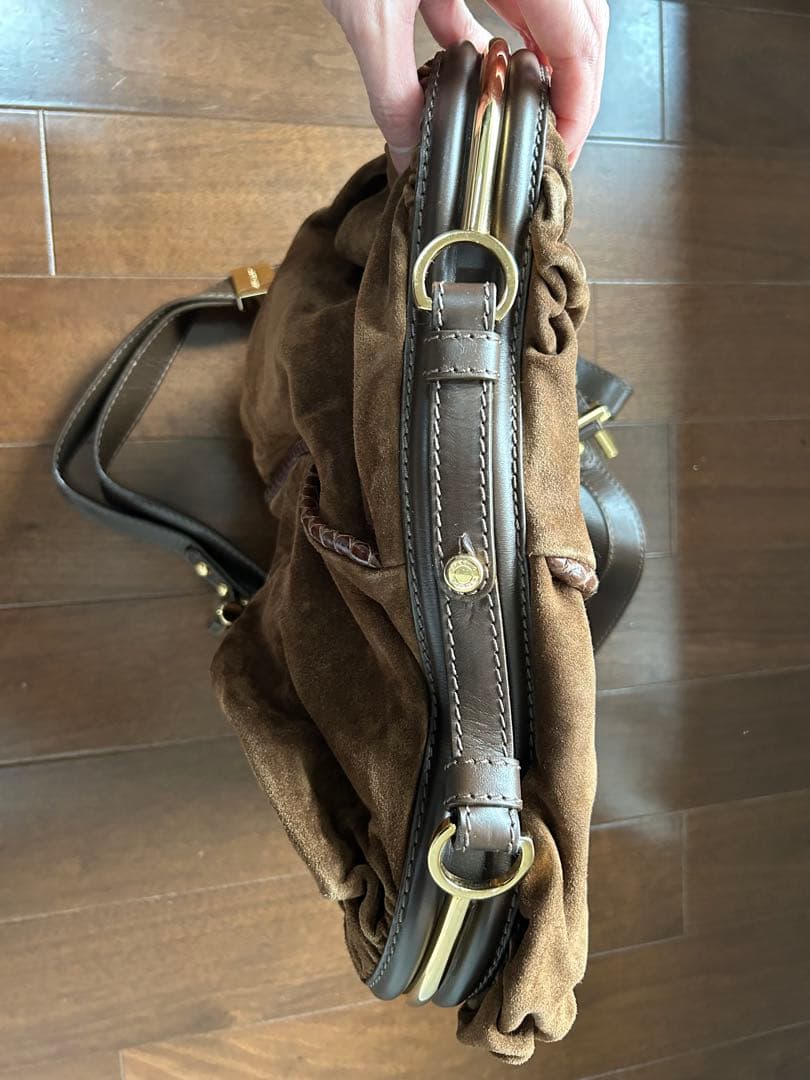 【美品】Jimmy Choo(ジミーチュウ)スウェードトートバッグ