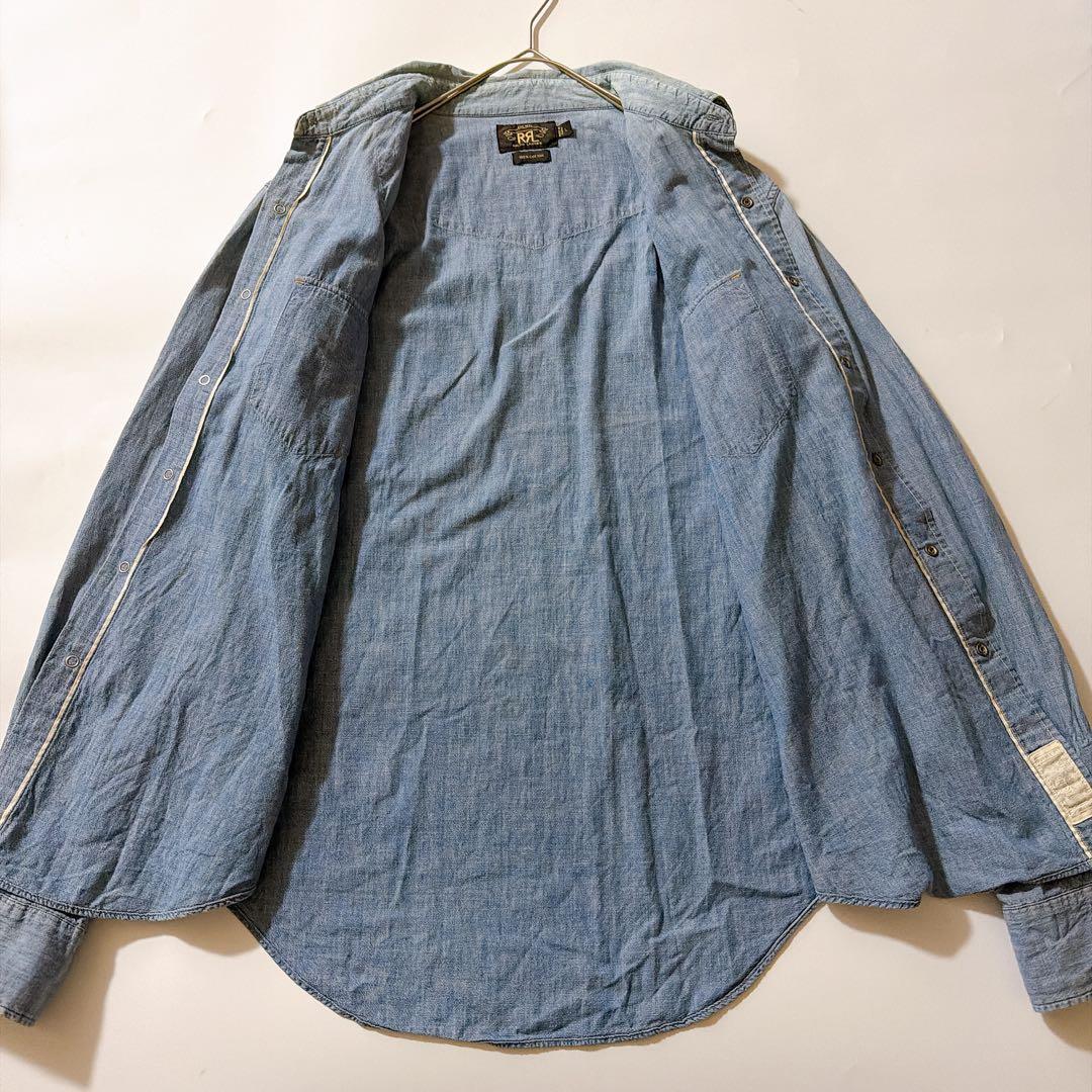 コンチョ✨️RRL ラルフローレン デニムウエスタンシャツ L ヴィンテージ