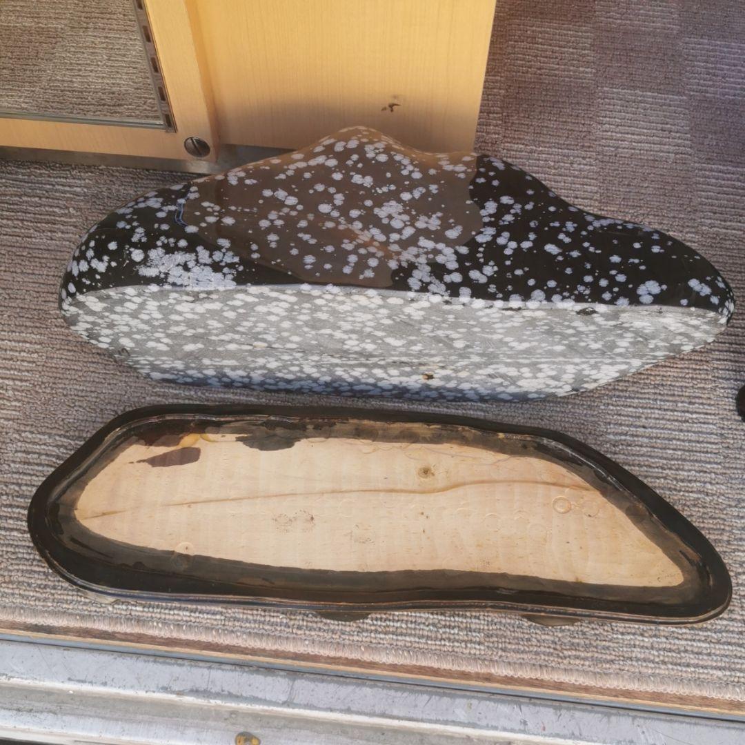 特大　スノーフレークオブシディアン　18.3キロ　鑑賞石　石　置物　オブジェ