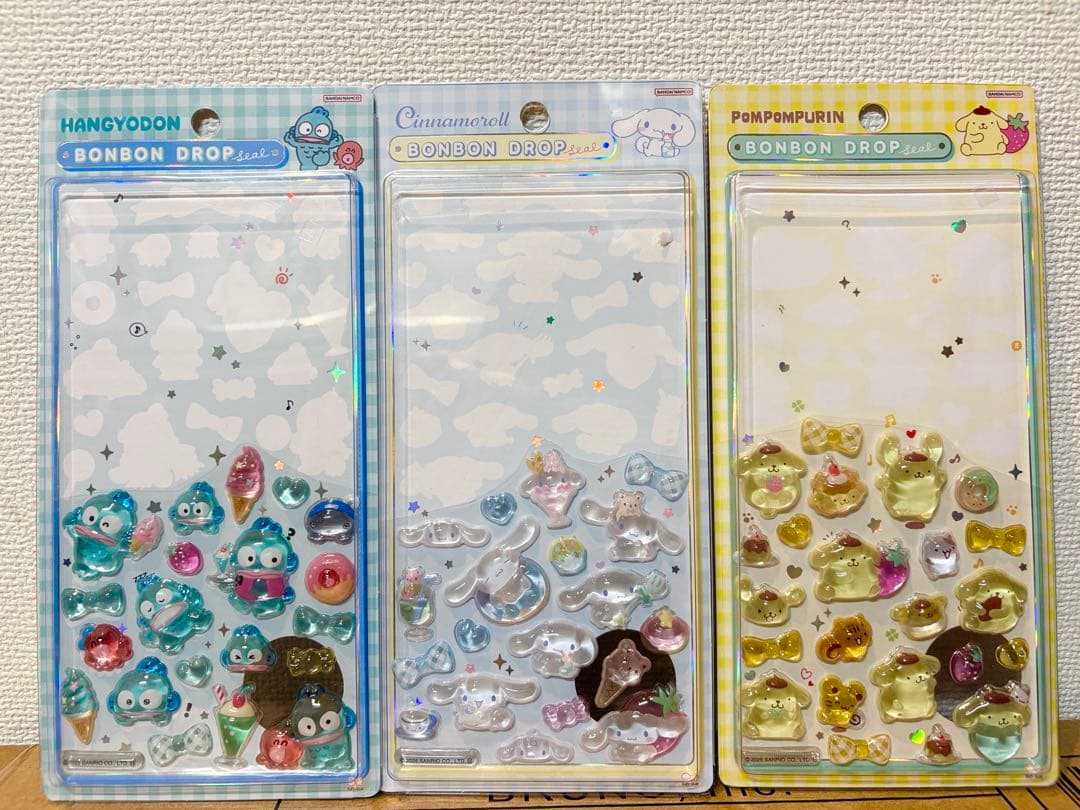 【正規品】15種 ボンボンドロップシール おすそわけ　ディズニー サンリオ