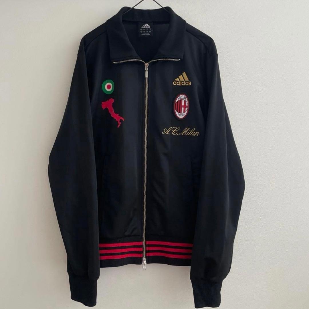 ACミラン　ブラック　ジャージ　ジャケット　サッカー　ユニフォーム　シャツ　古着