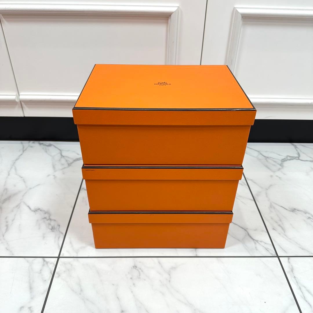 ⑳ 美品　HERMES　エルメス　オレンジ　空箱　化粧箱　9個セット