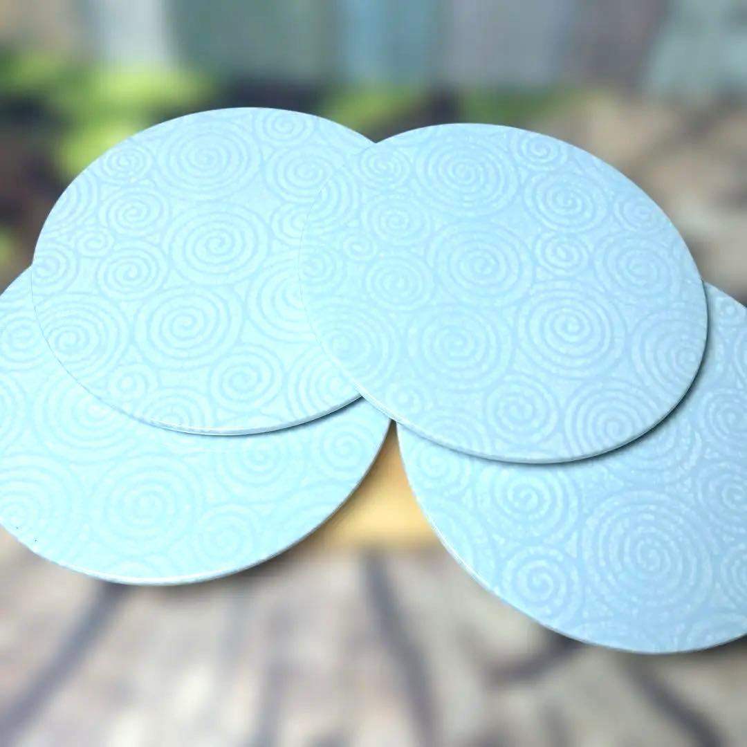 Washin 皿 スカイブルー 27cm たこから草4枚セット