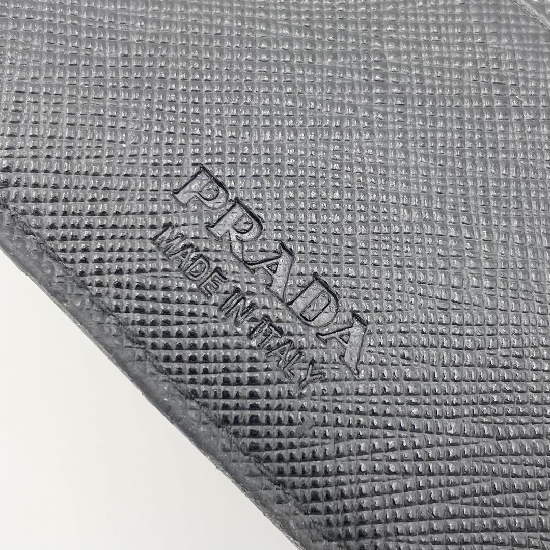 正規品 PRADA プラダ マネークリップ 折り財布 サフィアーノ 付属品完備