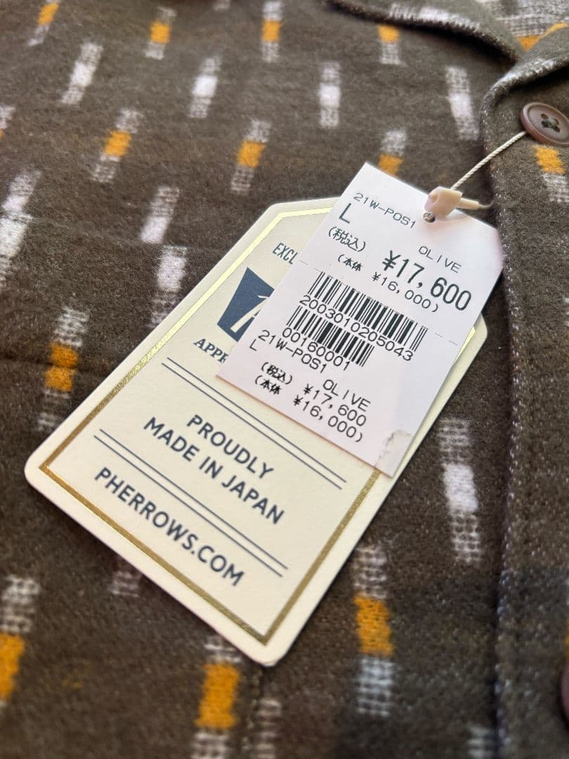 Pherrows メンズ長袖シャツ