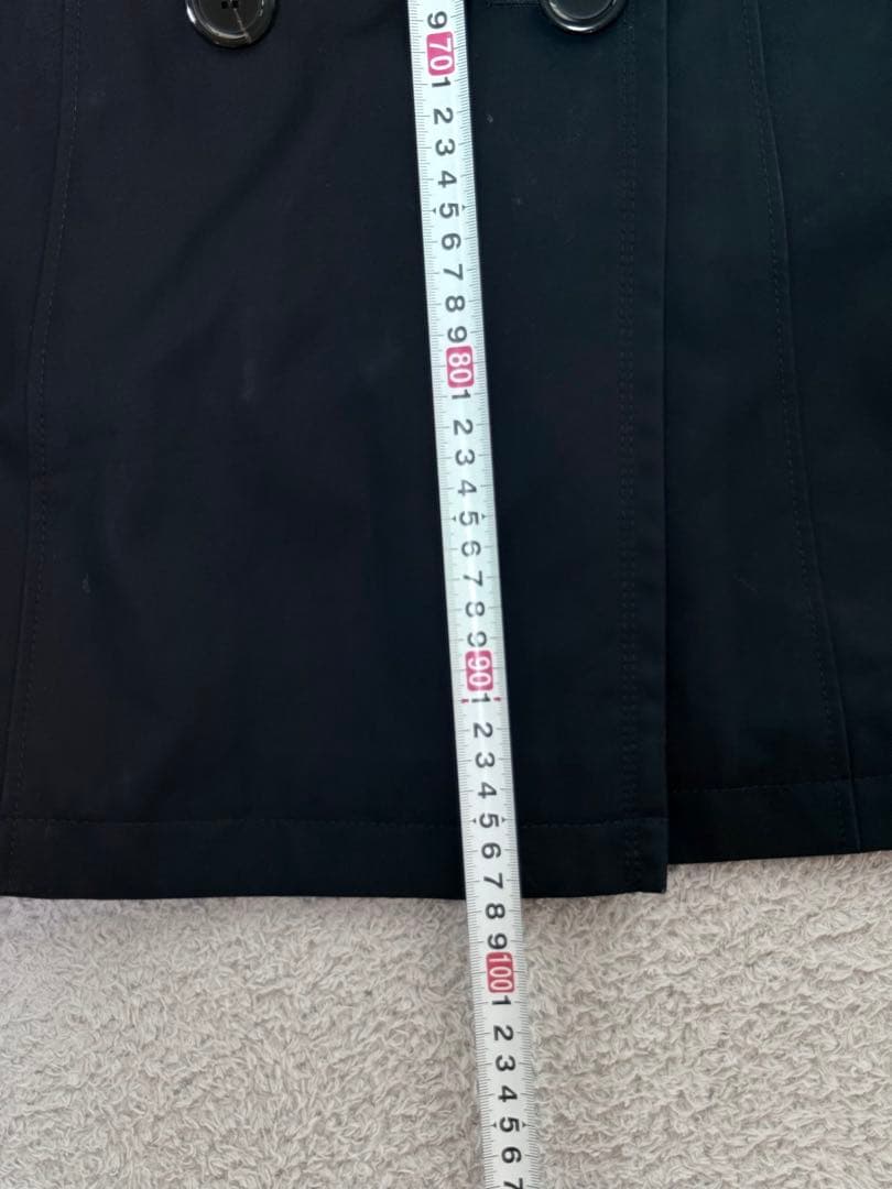 バーバリーのトレンチコート黒裏地付き　 サイズ38（S）