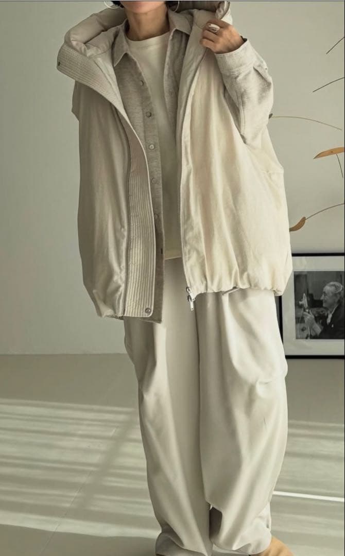 argue FOODIE OVER DOWN VEST フーディセット