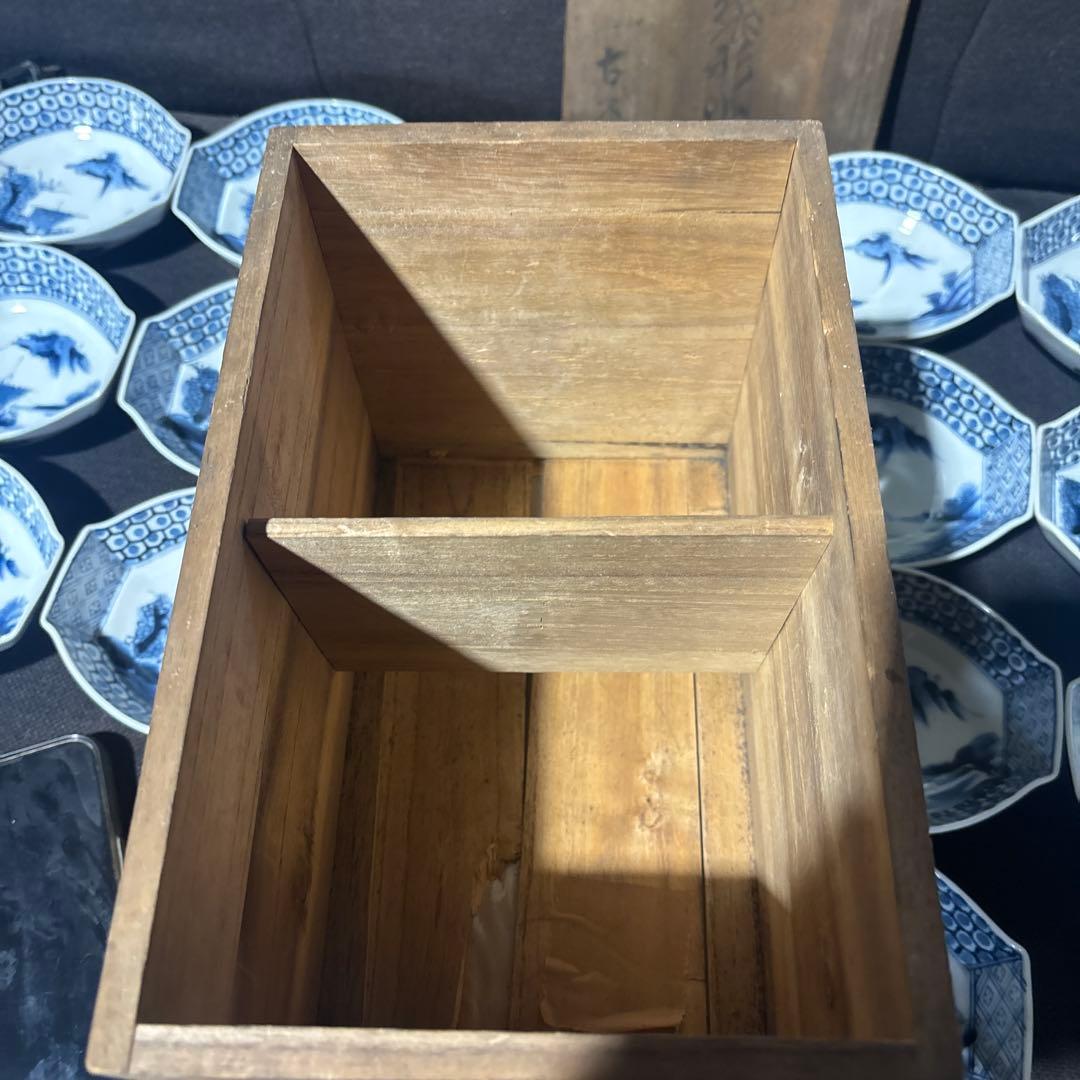 古伊万里 舟形唐山水図 八角形皿 20枚セット