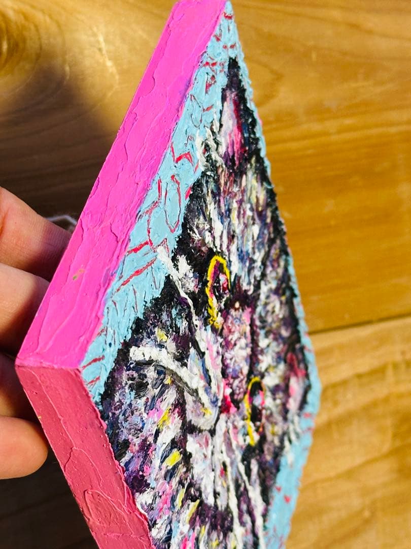 〜ぬいぐるみシリーズ〜　かわいいマヌルネコの油絵