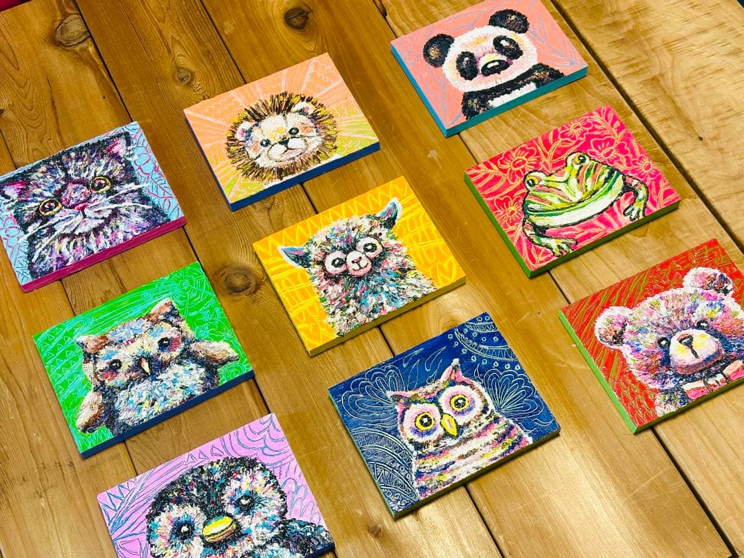 〜ぬいぐるみシリーズ〜　かわいいマヌルネコの油絵