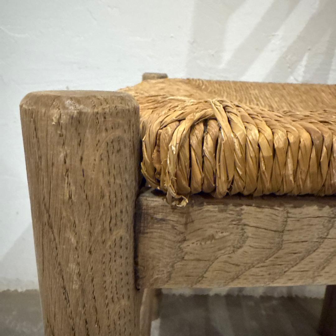 ヴィンテージ　ダイニングチェア　カフェチェア　藁座面　剥離　2