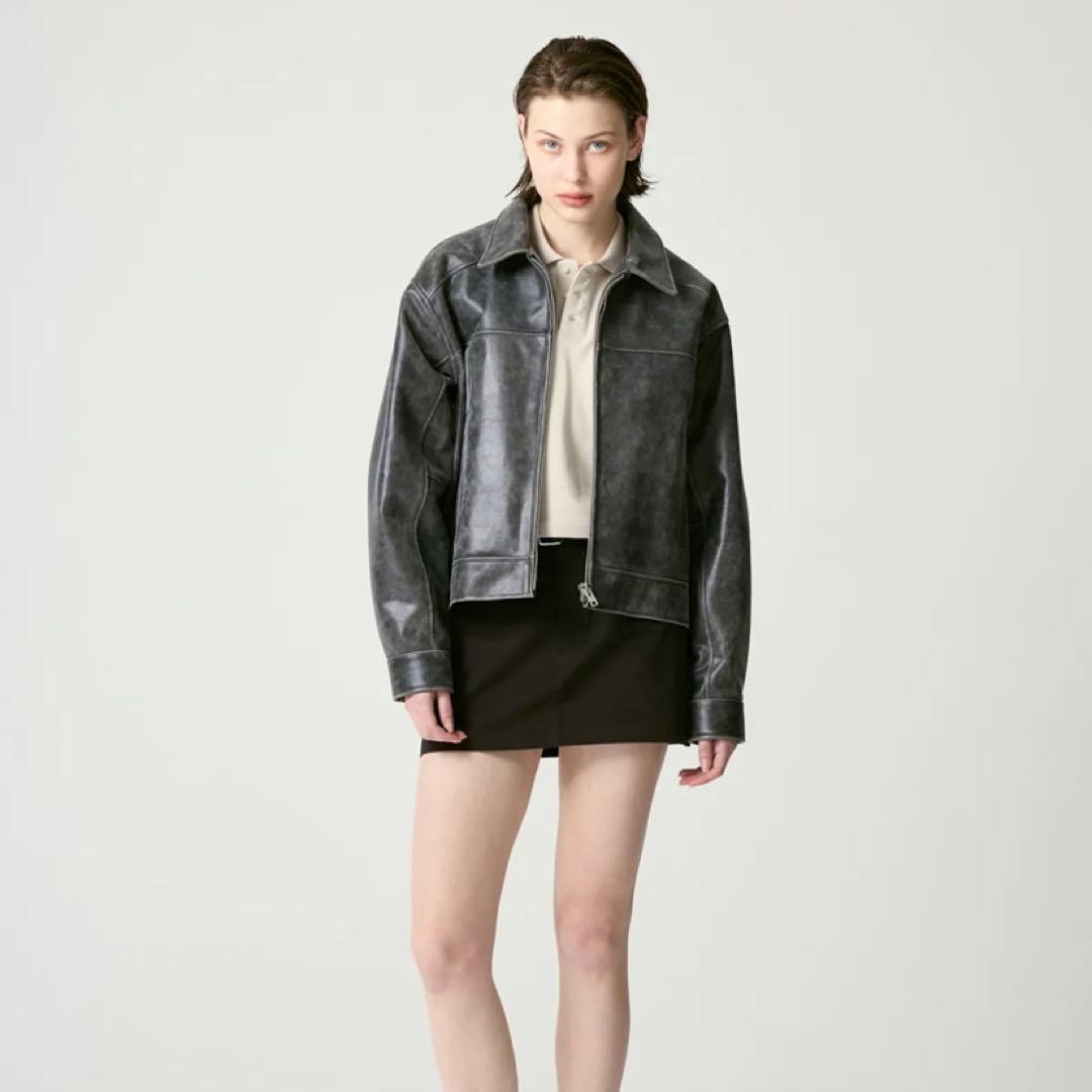 ジャケット・アウター GLOWNY FADE LEATHER JACKET musinsa