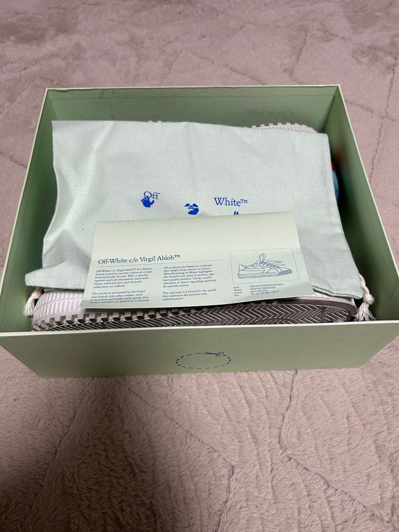 【最終値下げ】off-white オフホワイト 赤 スエード 27cm 古着