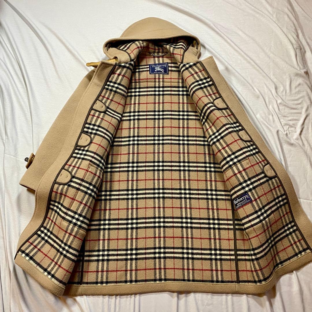 【希少】Burberrys ダッフルコート　ノバチェック　英国製　Ｌ　ベージュ