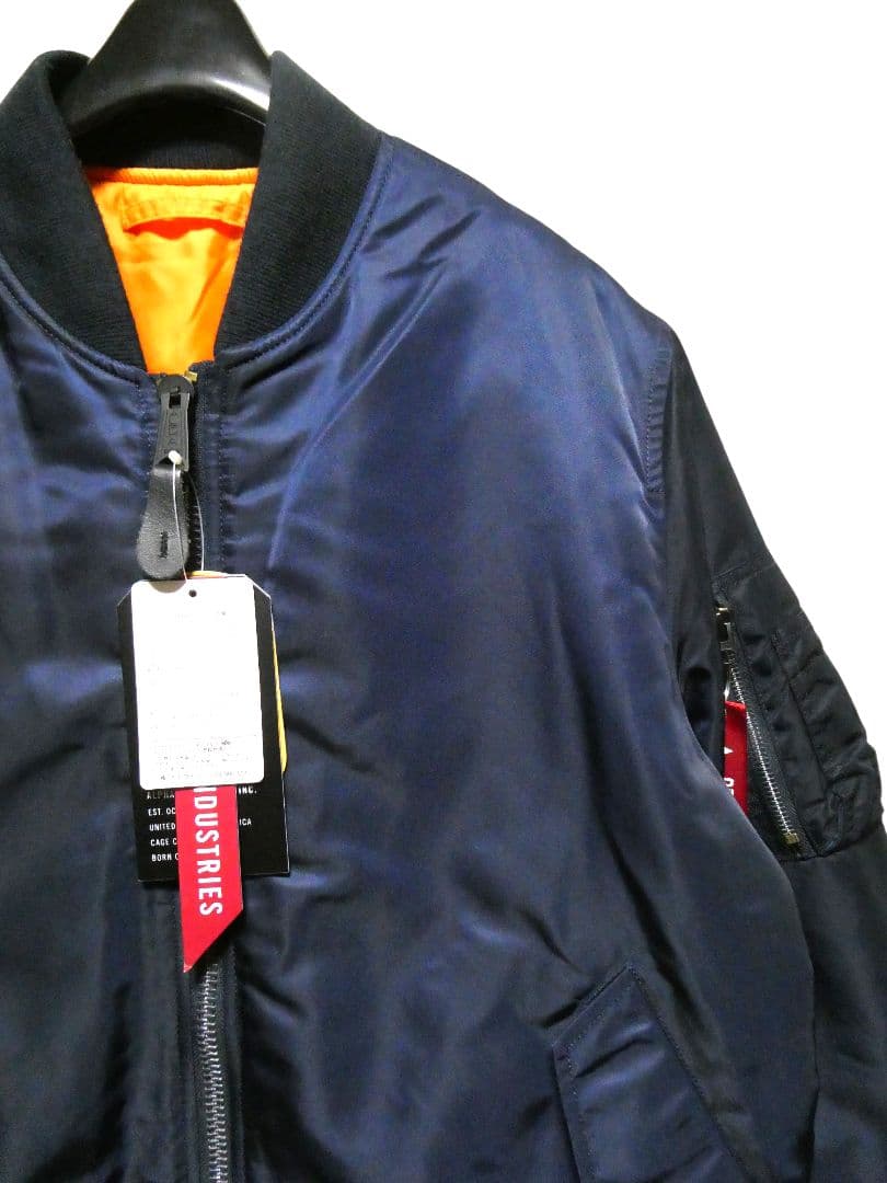 ネイビー！ビッグサイズL！アルファMA-1フライトジャケットVETEMENTS