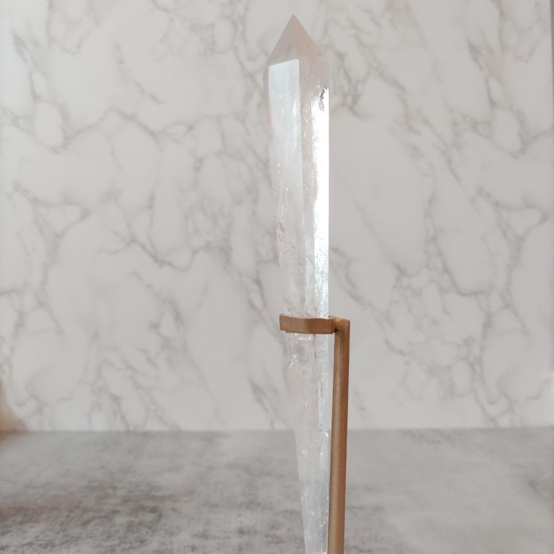 水晶　ワンド　21cm　専用スタンドセット　　 クリアクォーツ