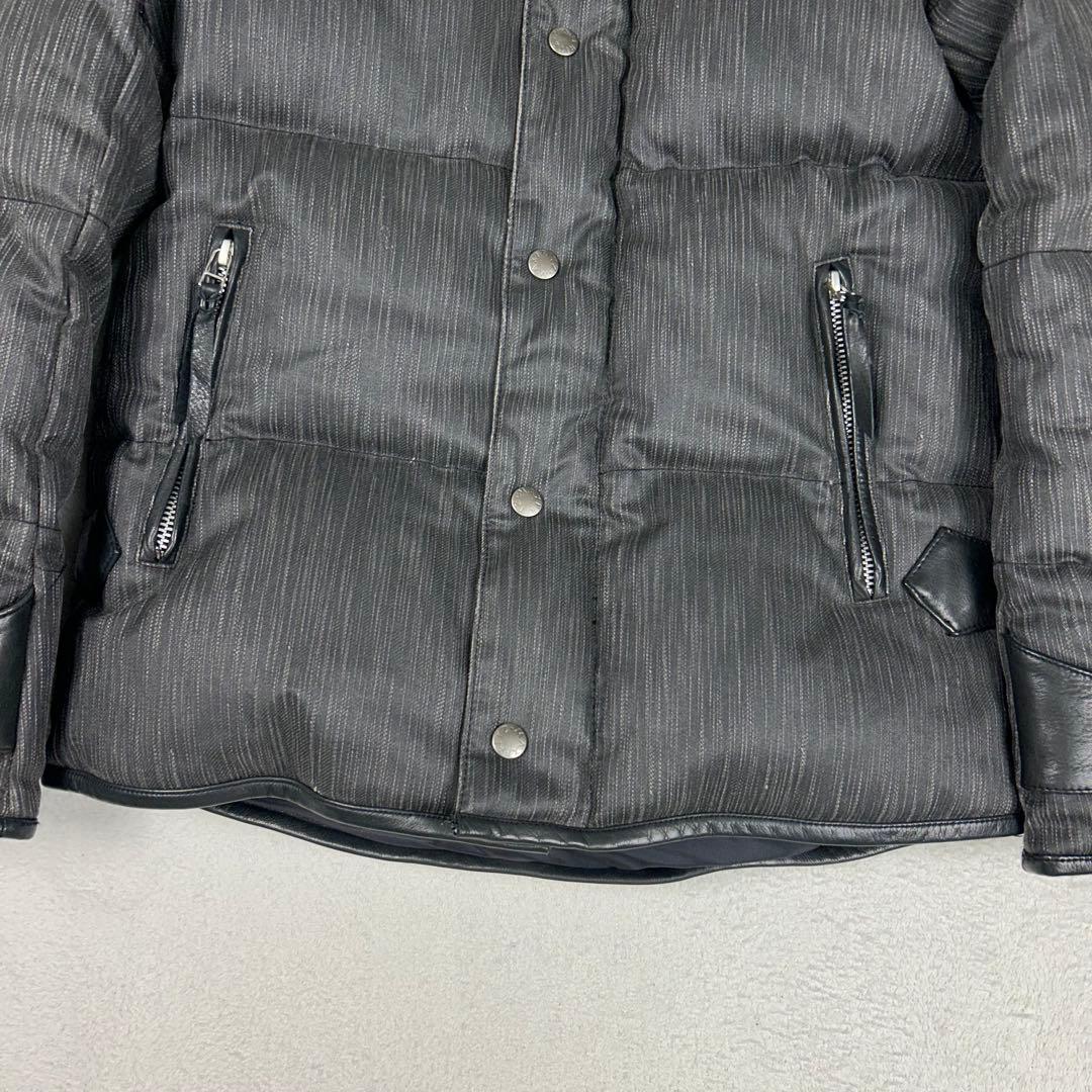 肉厚ダウン♡maxfritz ダウンジャケット ライダース レザー 大きいサイズ