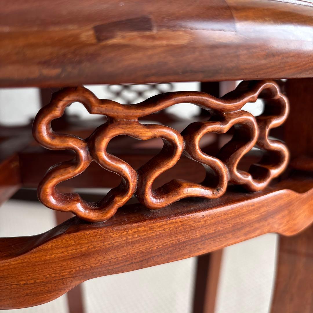 アンディーク花台、5脚、サイドテーブル、無垢材使用で組み付け