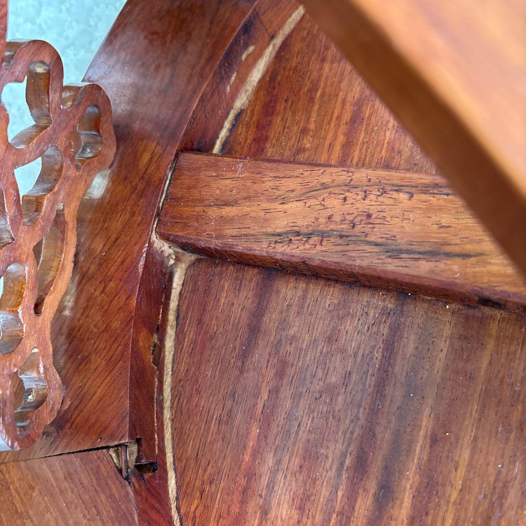 アンディーク花台、5脚、サイドテーブル、無垢材使用で組み付け