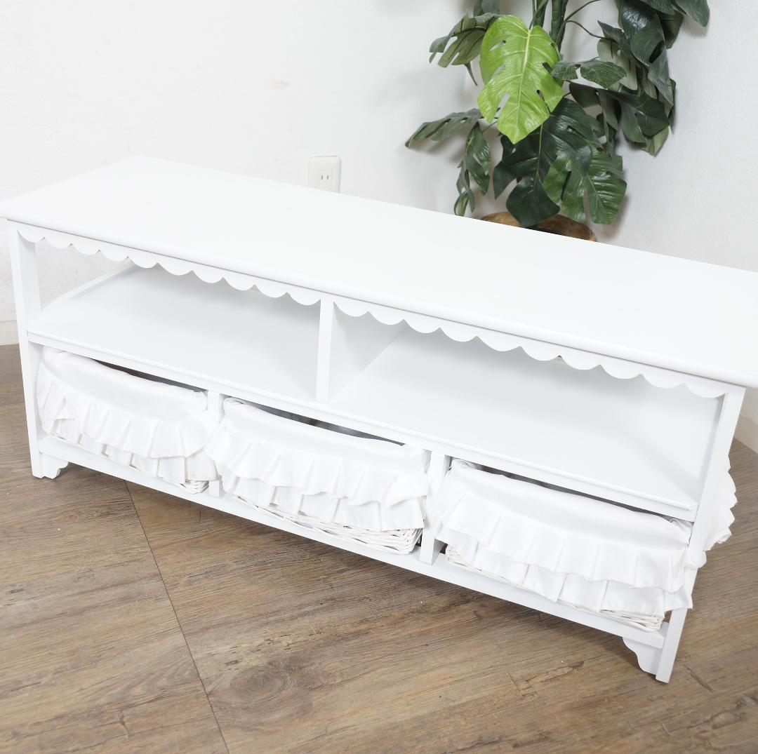 みーこ♡　　テレビボード　テレビ台　幅　100　バスケット3個