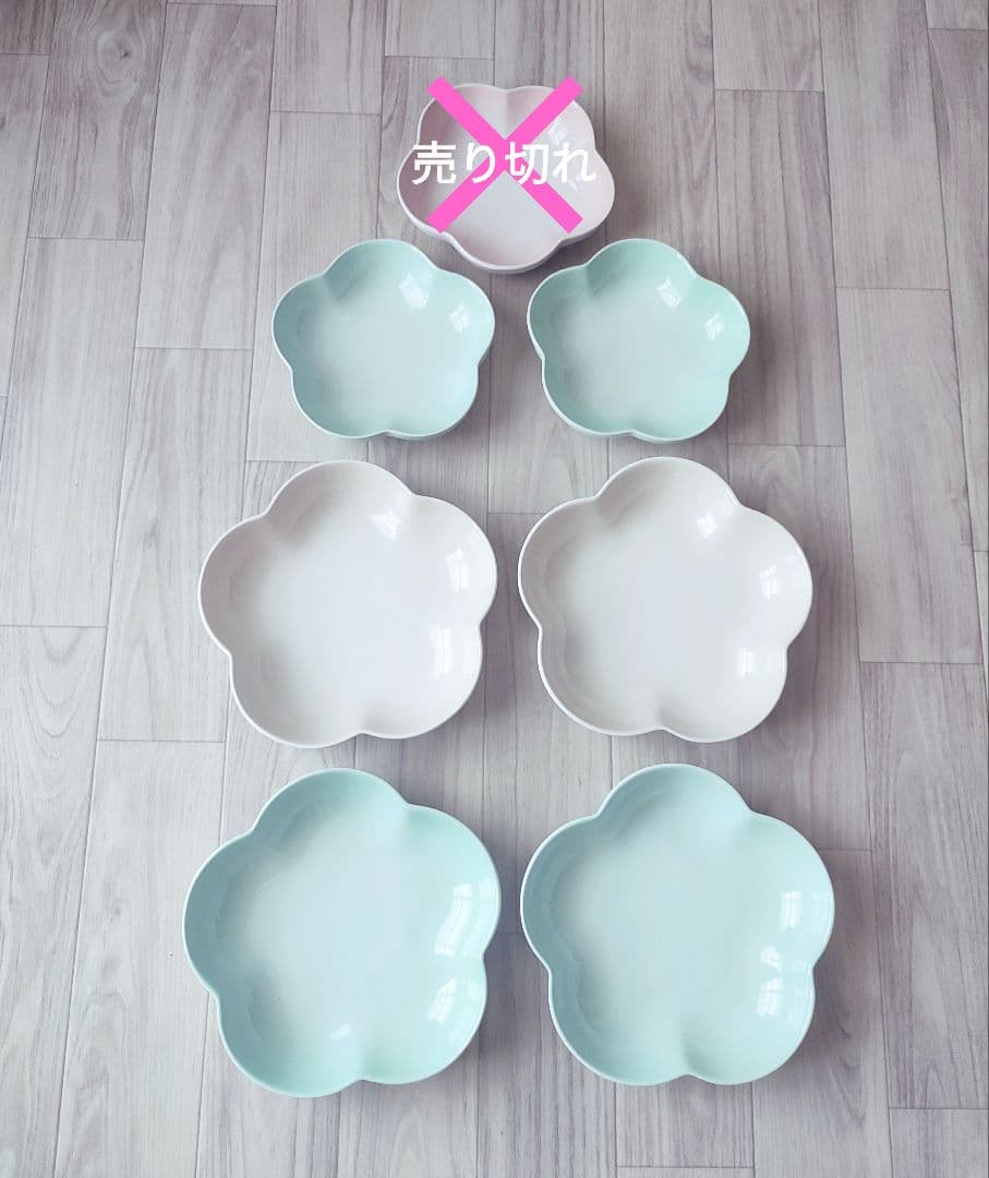 ルクルーゼ　フラワーディッシュ　6枚セット