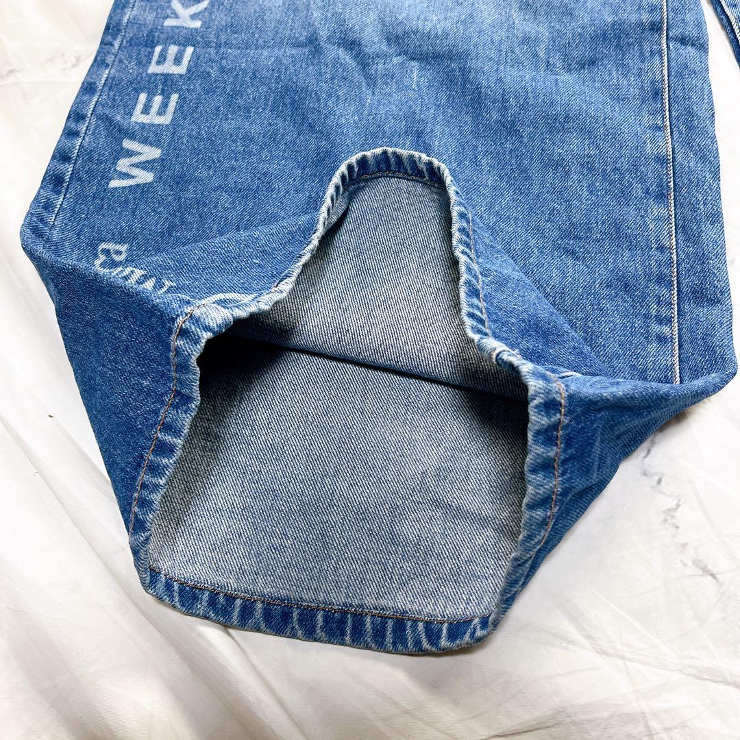 極美品✨MaxMara weekEND 全面ロゴ ワイドデニム パンツ フレア