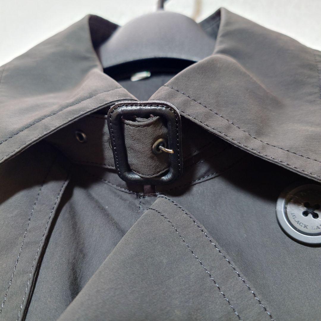 【美品】バーバリーブラックレーベル トレンチコート 黒 LL 薄手 春物