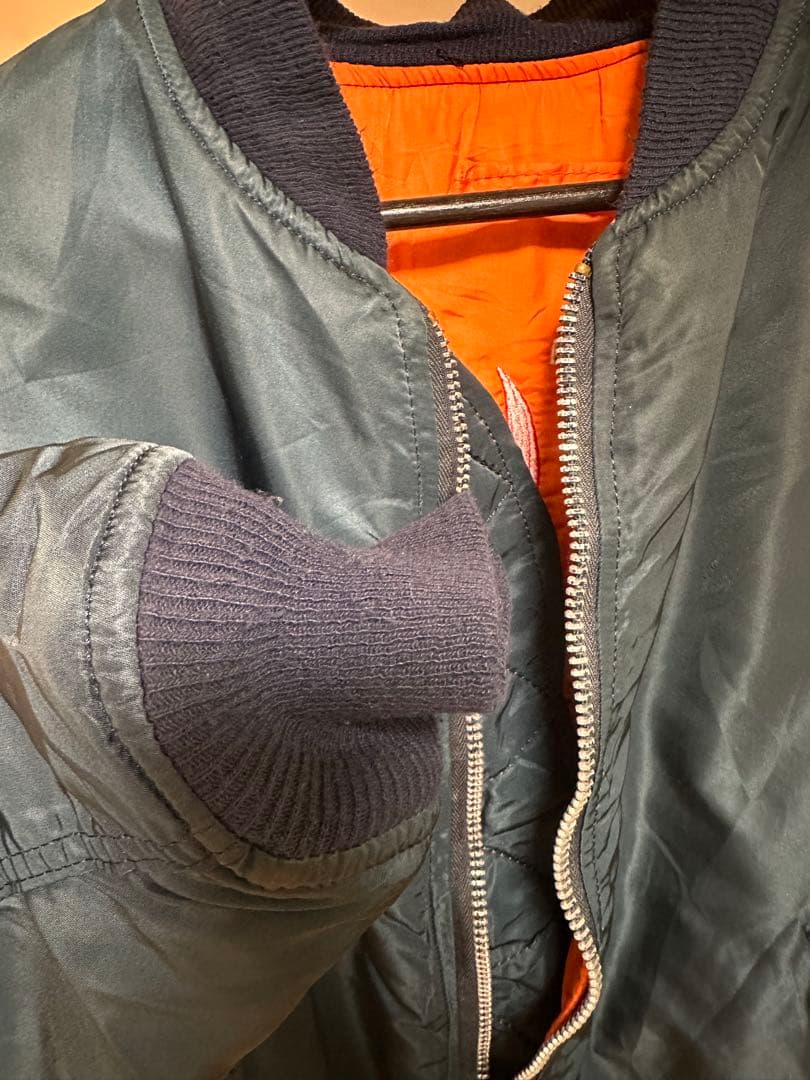 USA製 ALPHA アルファ刺繍 MA-1 フライト ジャケット80s~90s