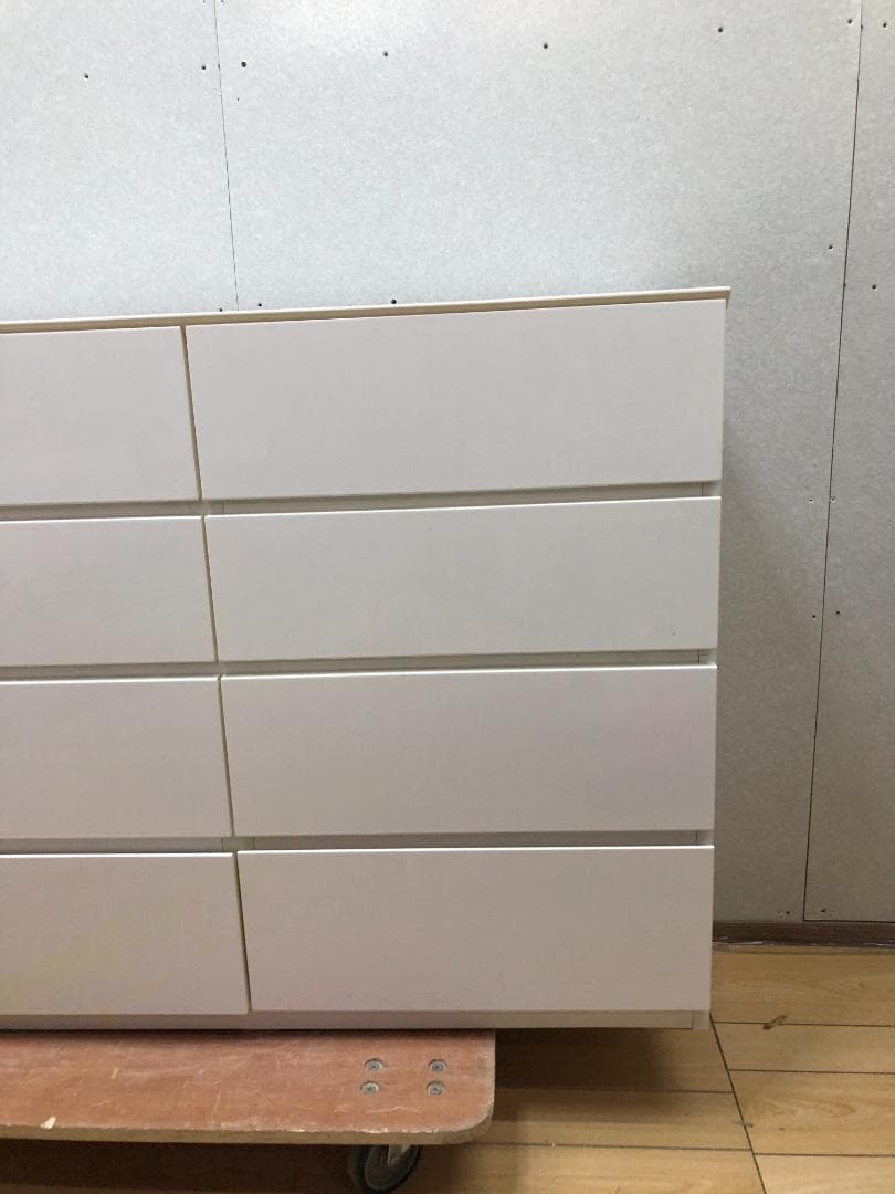 ニトリ ローチェスト クエス　ホワイトウォッシュ 140cm幅　250428-4