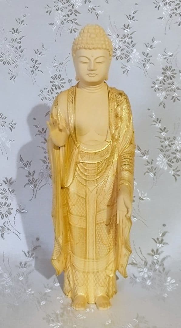 阿弥陀如来立像 5寸 像のみ #547 木彫 仏像