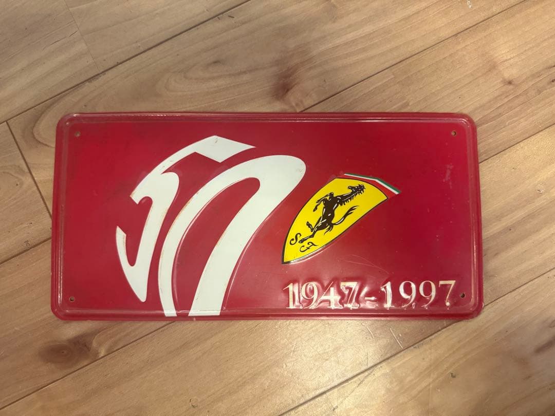 【希少レア】Ferrari 純正 50周年記念ナンバープレート フェラーリ