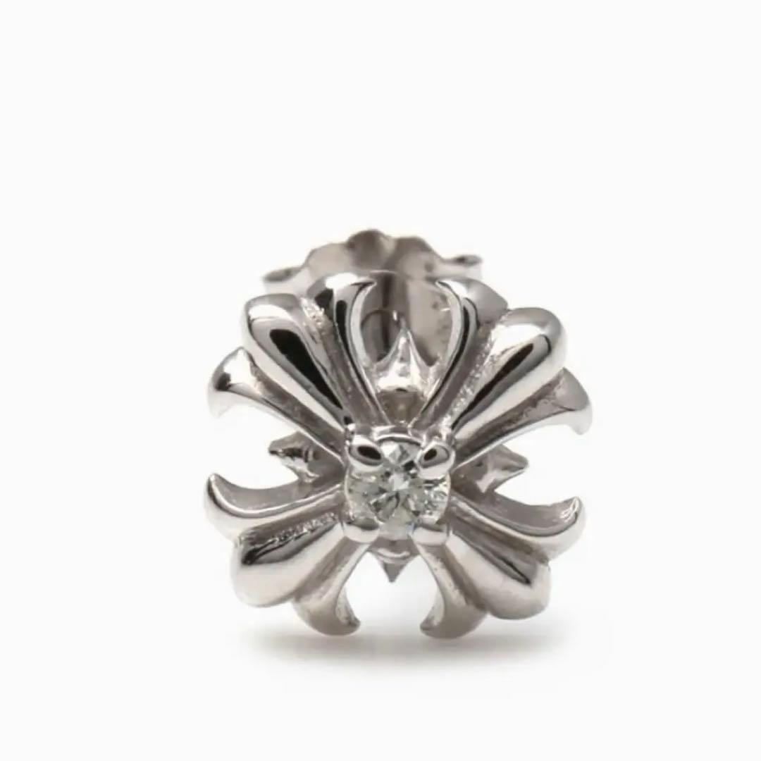 【新品同様】アバランチ ピアス ダイヤモンド 10K ホワイトゴールド 0.7g