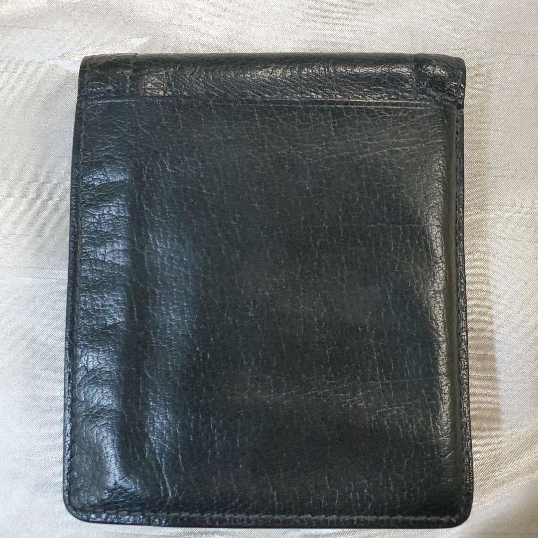 Vivienne westwood ブラックレザー 二つ折り財布　ハーフ