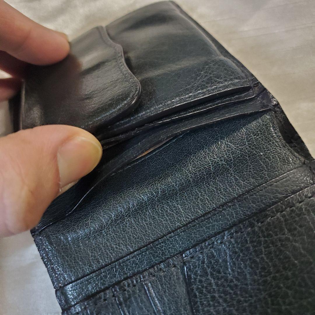 Vivienne westwood ブラックレザー 二つ折り財布　ハーフ