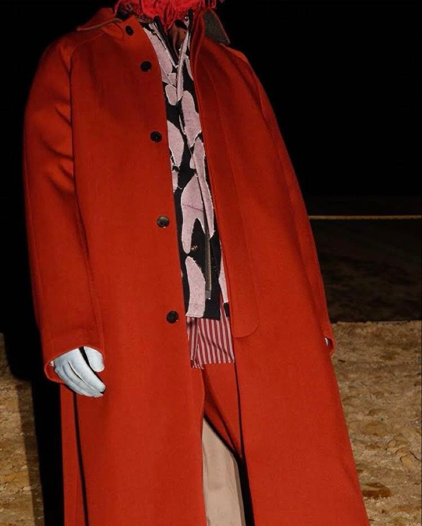 ジャケット・アウター OmarAfridi RAGLAN LONG COAT 20AW RED
