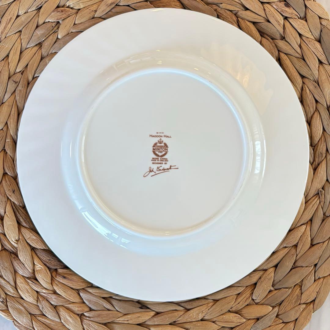 【美品】ハドンホール　グリーン　23cm 皿 ６枚セット ミントン