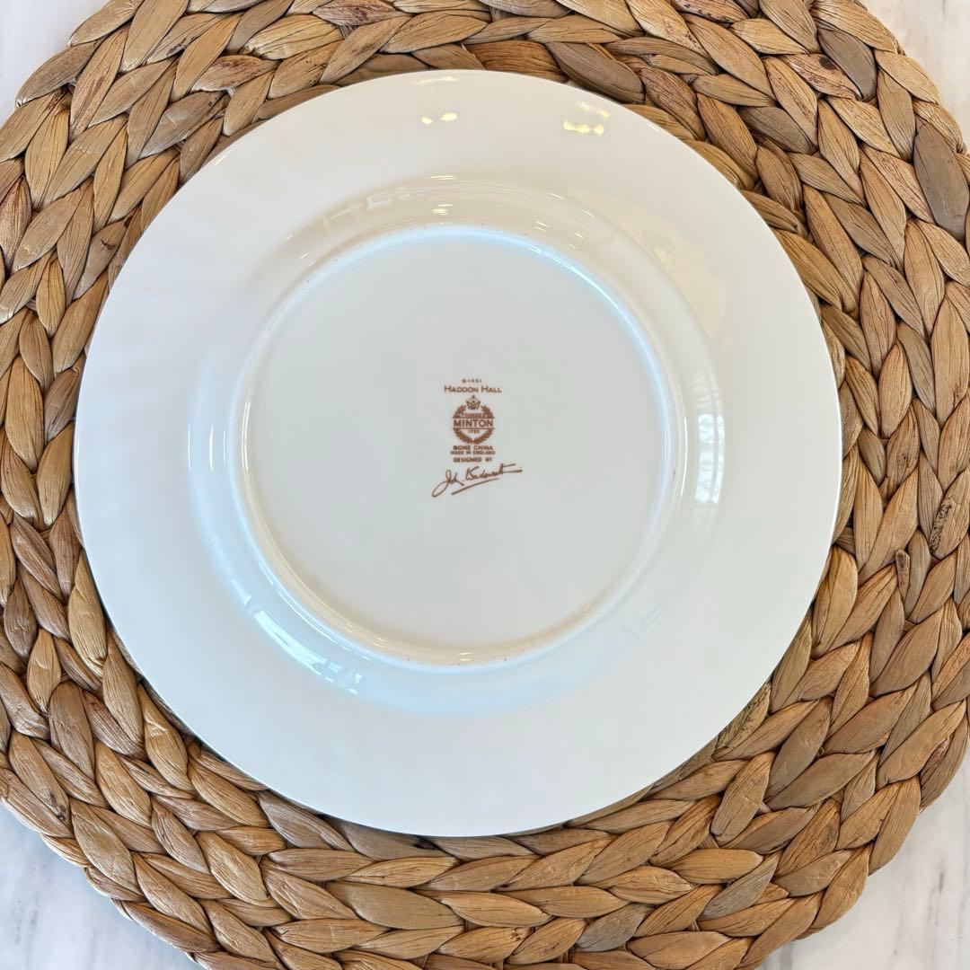 【美品】ハドンホール　グリーン　23cm 皿 ６枚セット ミントン