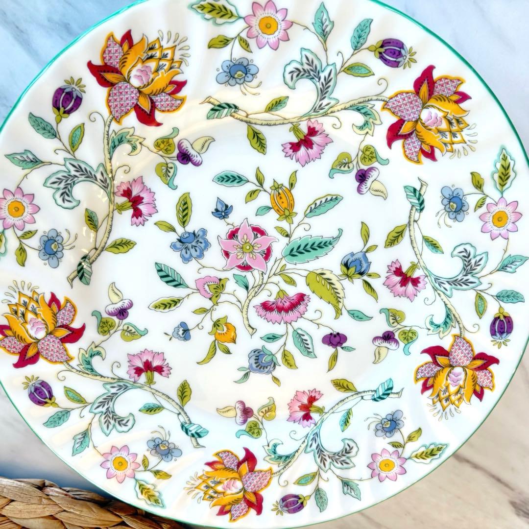 【美品】ハドンホール　グリーン　23cm 皿 ６枚セット ミントン