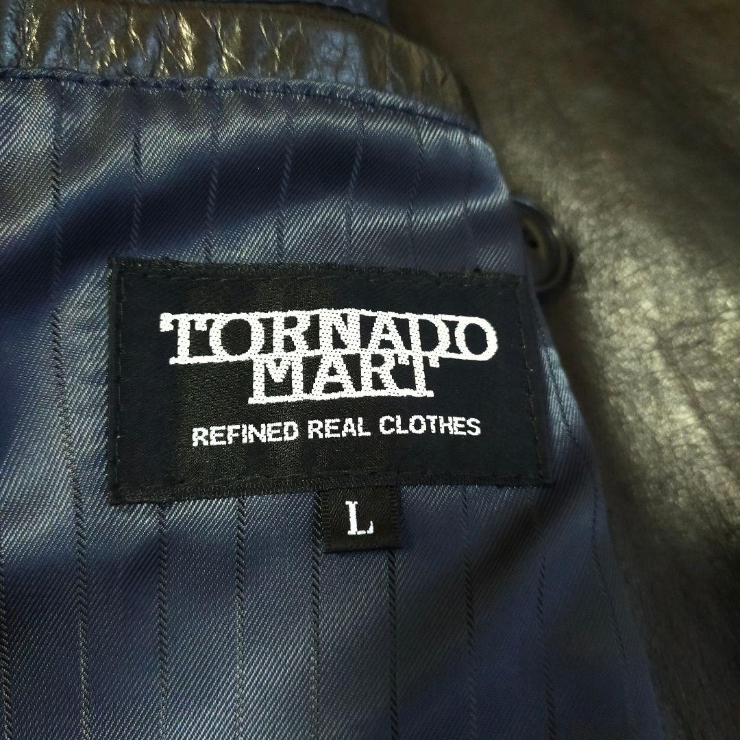 TORNADO MART　リアルファー　バッファローレザー　ロングコート　L