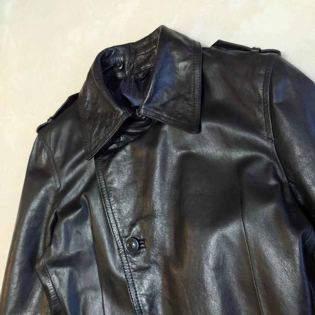 TORNADO MART　リアルファー　バッファローレザー　ロングコート　L