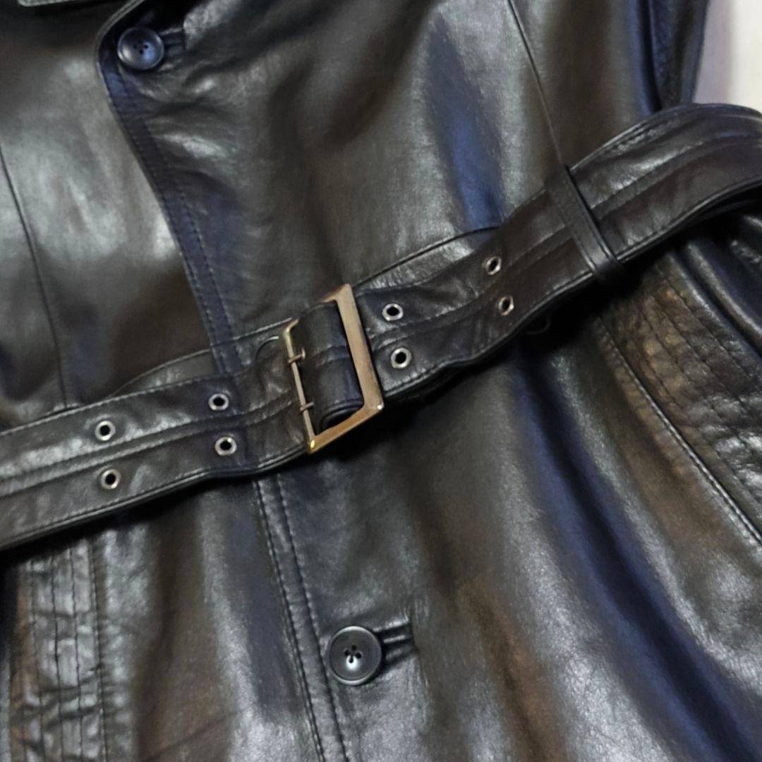 TORNADO MART　リアルファー　バッファローレザー　ロングコート　L