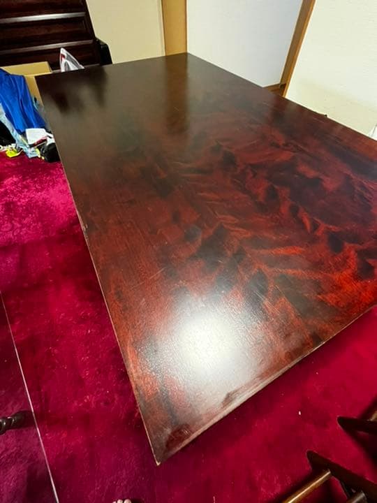 九州民藝家具⑤ ダイニングテーブル　桜ムク材　経年変化によるいい色合い