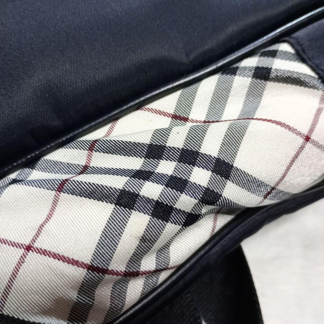 バーバリーブラックレーベル メッセンジャーバッグ ノバチェック 刻印 斜め掛け