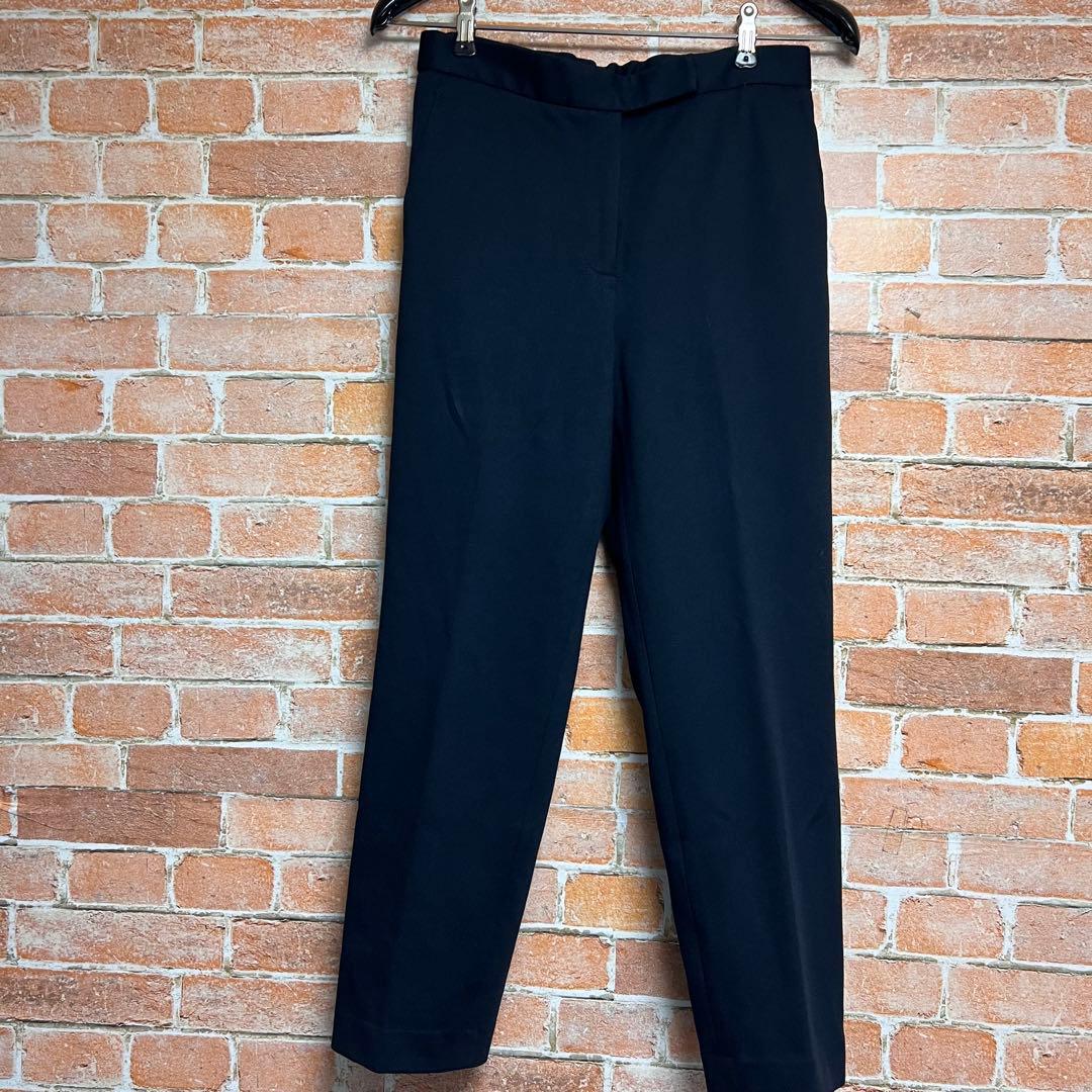 (極美品)トゥモローランドコレクション　ノーカラーパンツスーツセットアップ　紺