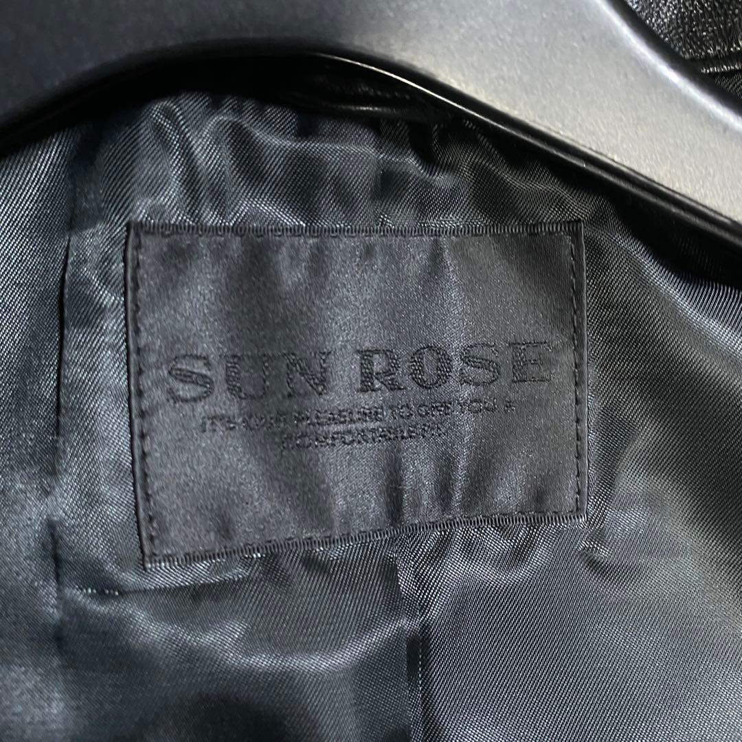 極美品♡SUNROSE 羊革 光沢 ラムレザーダブルトレンチコート 高級本革