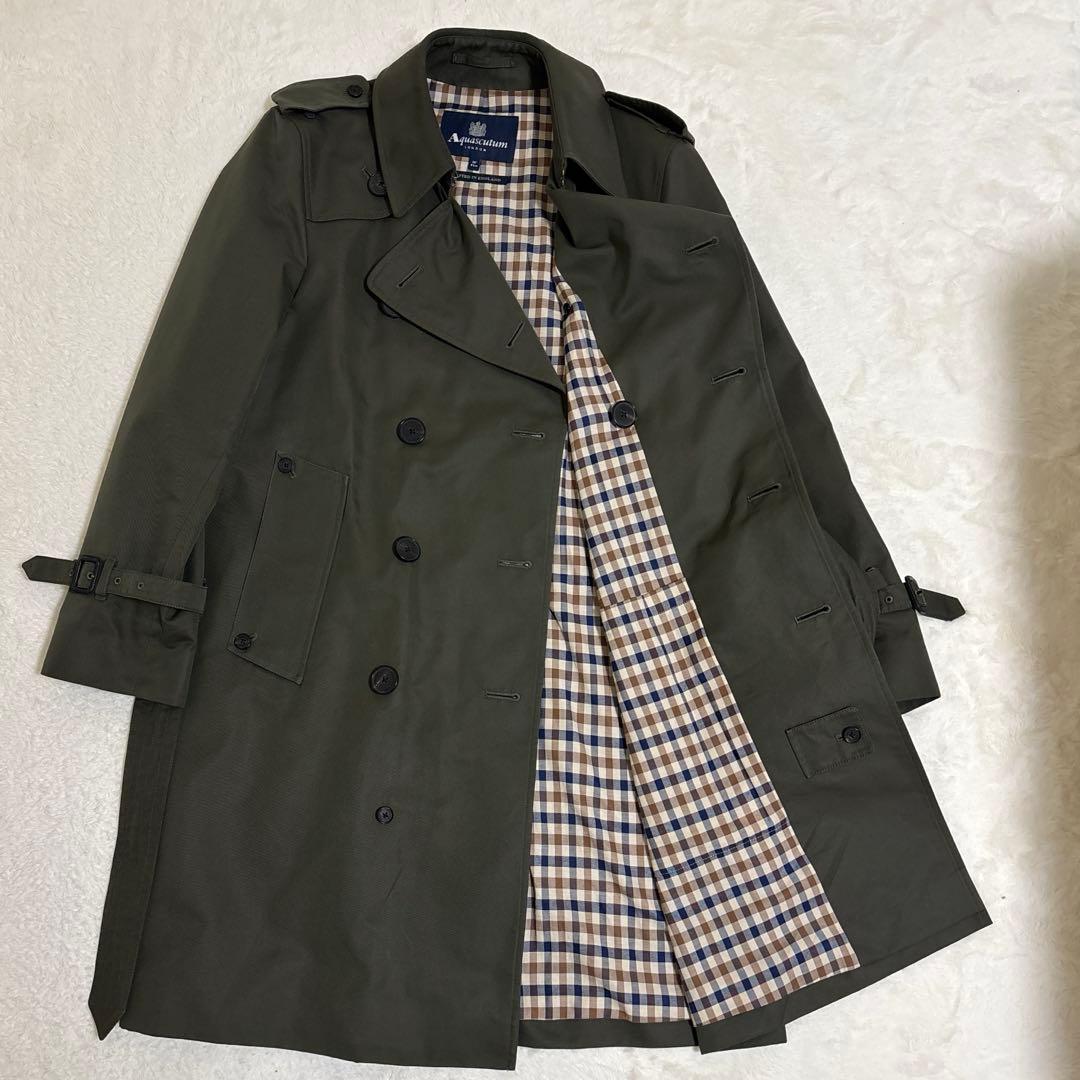 【美品】 Aquascutum トレンチコート メンズ36 英国製 国内正規品