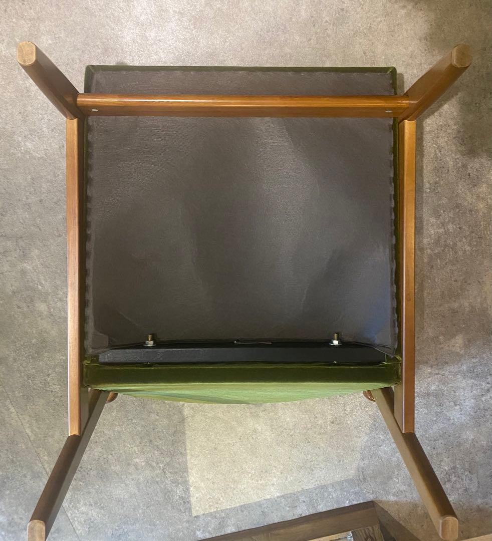カリモク60 Kチェア　モケットグリーン　1シーター（送料5,000込）