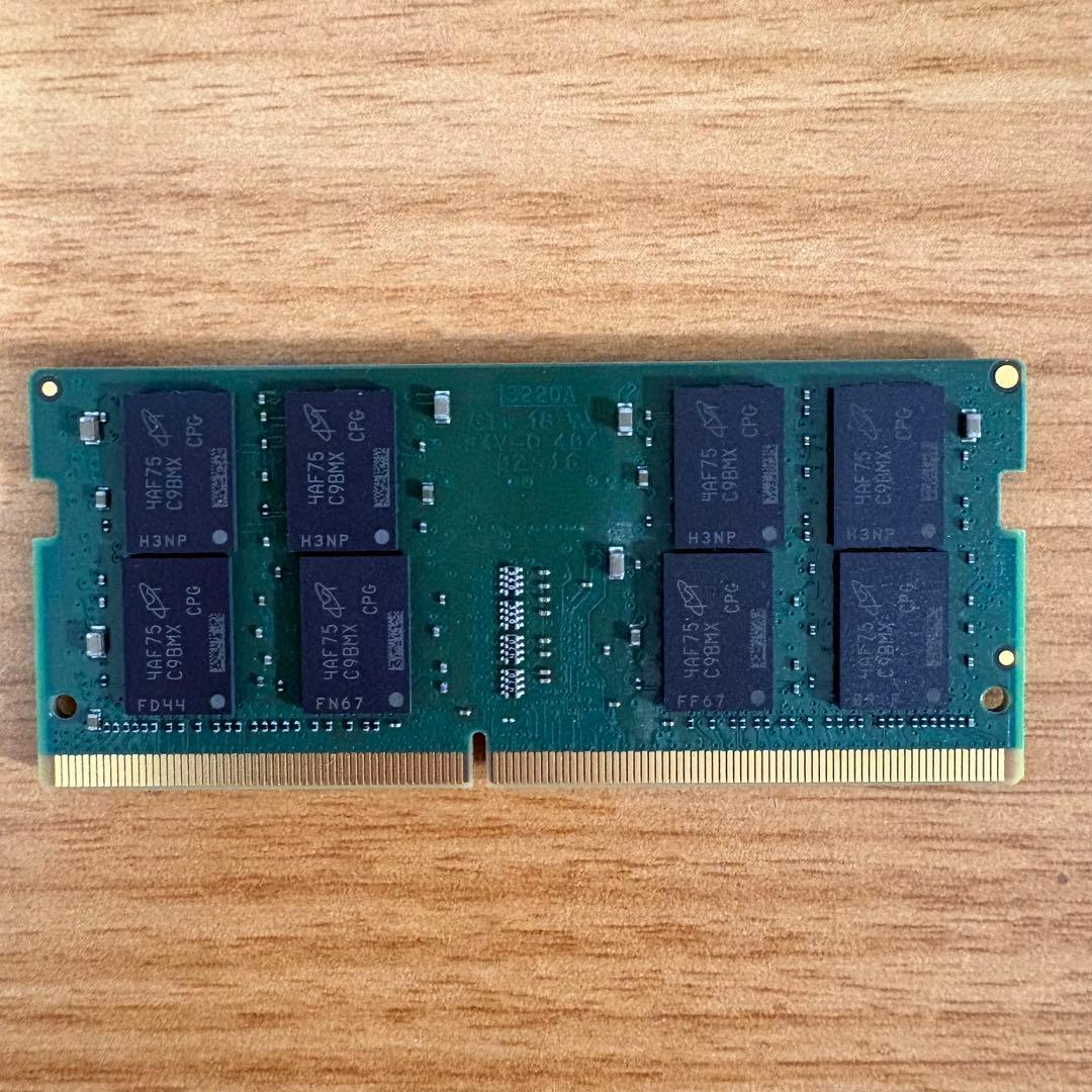Crucial 32GBノート用メモリ DDR4 1枚 動作確認済