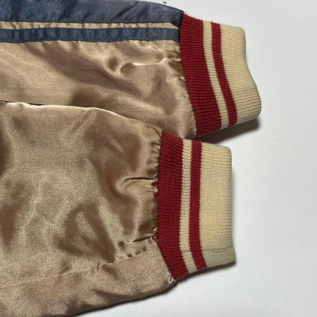 美品　テーラー東洋　スカジャン　M品番　髑髏　スカル　鷹　刺繍　リバーシブル